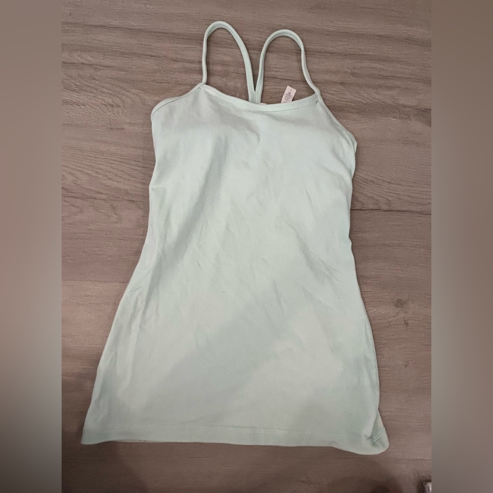 Lululemon light aqua green athletic tank top sz.2